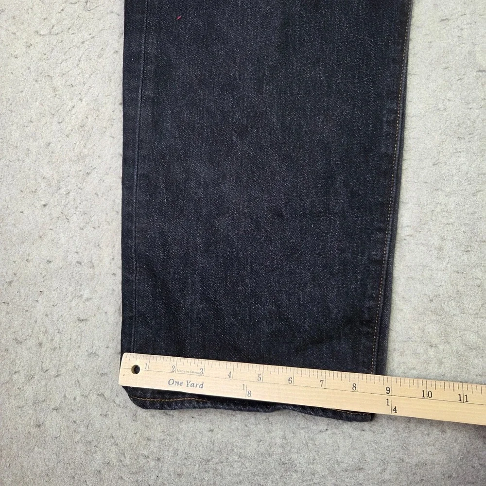 Levi's 501 Original Fit Jeans Mens 42x30 Black Denim Straight Leg 100% Cotton